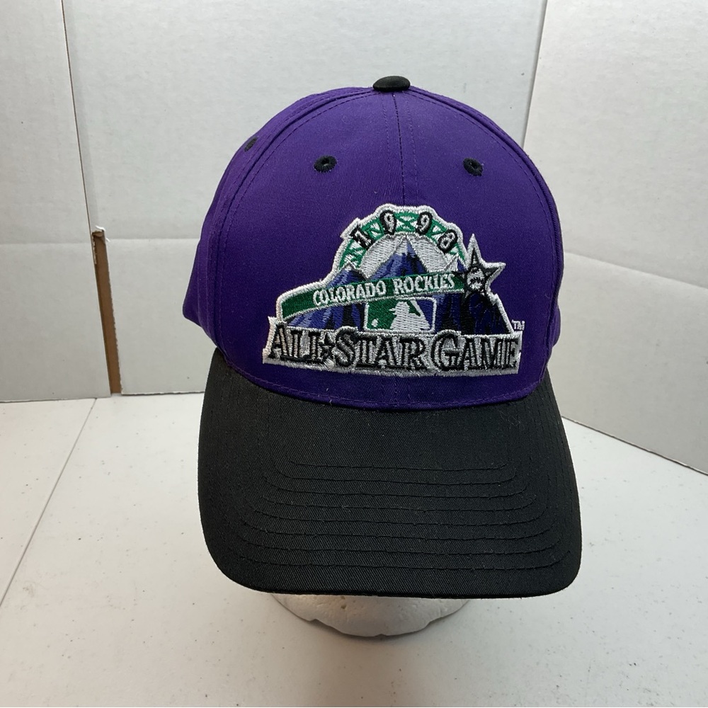 Vintage 1998 MLB All-Star Game Colorado Rockies Logo 7 Snapback Hat